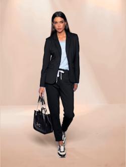 Tailleur pantalon tendance, couleur bleu, taille 40, marque Rick Cardona - helline