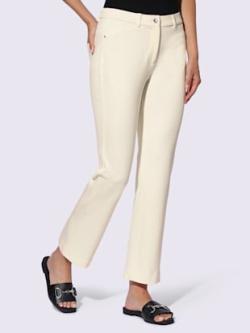 Pantalon en jersey structure indéformable, couleur couleur ivoire, taille 44, marque Rick Cardona - helline