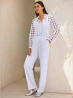 Blazer chemisier superbe et tendance, couleur couleur ivoire, taille 46, marque Rick Cardona - helline