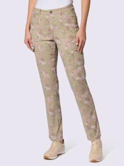 Pantalon imprimé poches cargo plaquées, couleur marron, taille 50, marque Linea Tesini - helline