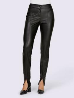 Pantalon en imitation cuir imitation cuir souple, coleur noir - HELLINE