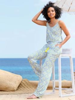 Combinaison qualité jersey extensible, souple et confortable, couleur bleu, taille 44, marque Linea Tesini - helline