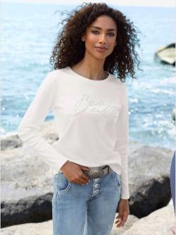 T-shirt pur coton, couleur couleur ivoire, taille 36, marque Linea Tesini - helline