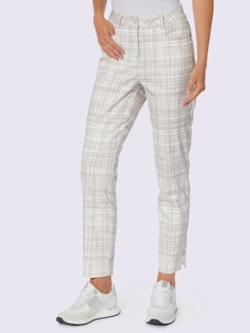 Pantalon imprimé imprimé original, couleur blanc, taille 50, marque Rick Cardona - helline