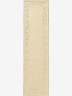 Tapis à poils longs tissé à la main, couleur blanc cassé - HELLINE