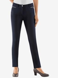 Pantalon d'hiver femme coupe indémodable, couleur bleu, taille 56, marque Stehmann Comfort line - helline