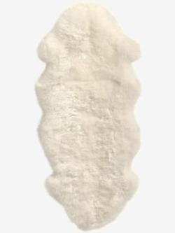 Peau d'agneau produit naturel, couleur couleur ivoire, taille env. 68x100 cm, marque helline home - helline