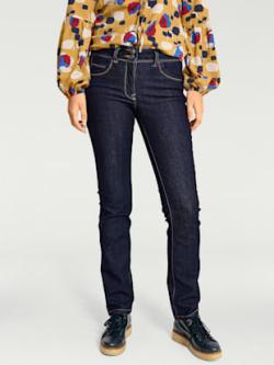 Jeans effet ventre plat coupe skinny, coleur denim foncé - HELLINE
