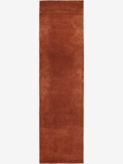 Tapis à poils longs tissé à la main, couleur terre cuite - HELLINE