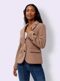 Blazer qualité laine, couleur marron, taille 46, marque Best Connection - helline