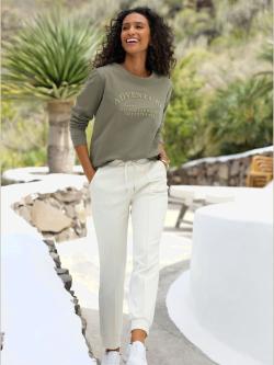 Sweatshirt impression caoutchoutée douce, couleur vert, taille 48, marque Best Connection - helline