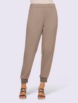 Pantalon qualité tissée, coleur kaki - HELLINE