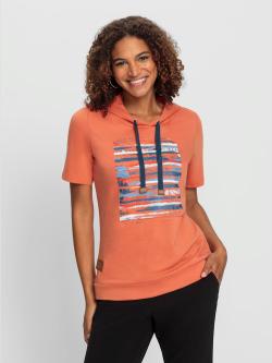 Sweatshirt 50% coton, couleur orange, taille 44, marque Collection L - helline