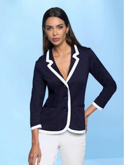 Blazer en jersey, couleur marine - HELLINE