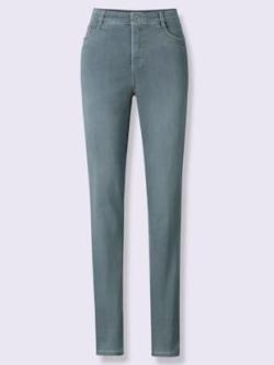 Jean 5 poches 50% coton, couleur gris, taille 48 - helline