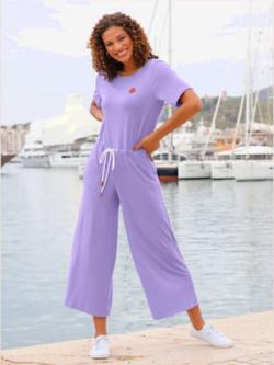Combinaison qualité viscose douce, couleur violet, taille 52, marque Collection L - helline