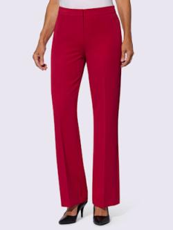 Pantalon plissé 34% viscose, couleur rouge, taille 54, marque Fair Lady - helline