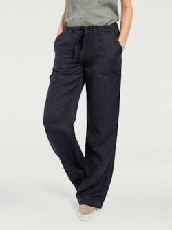 Pantalon jambes larges, couleur bleu, taille 36, marque Linea Tesini - helline
