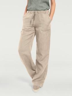 Pantalon jambes larges, couleur marron, taille 48, marque Linea Tesini - helline