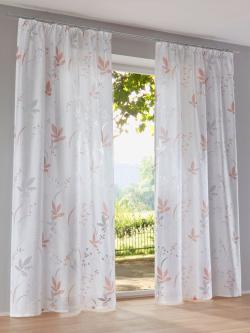 Store décoratif superbe qualité dévoré, couleur rose, taille 225x135 cm, marque helline home - helline