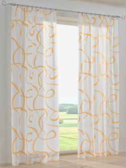 Store décoratif motif imprimé, couleur blanc, taille 225x140 cm, marque helline home - helline