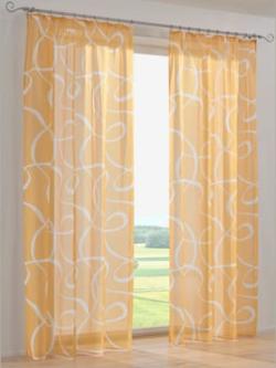 Store décoratif motif imprimé, couleur jaune, taille 225x140 cm, marque helline home - helline