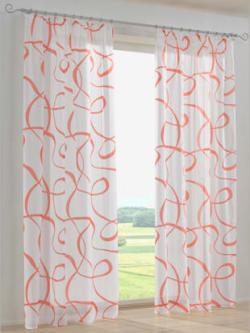 Store décoratif motif imprimé, couleur blanc, taille 225x140 cm, marque helline home - helline