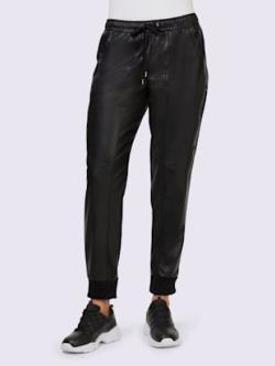 Pantalon en synthétique, couleur noir, taille 46, marque Rick Cardona - helline
