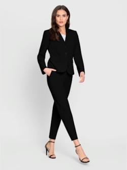 Tailleur pantalon à porter ensemble ou séparément pour un style parfait, couleur noir, taille 50, marque Ashley Brooke - helline