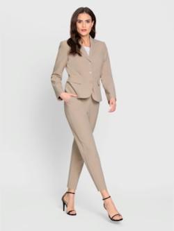 Tailleur pantalon à porter ensemble ou séparément pour un style parfait, couleur marron, taille 46, marque Ashley Brooke - helline