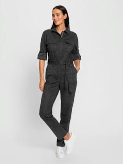 Combinaison toucher velouté, couleur noir, taille 48, marque Rick Cardona - helline