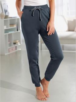 Pantalon feel good ceinture élastique et coulisse, coleur marine - HELLINE
