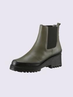 Bottines de fabrication espagnole, vert foncé à motifs, taille 36 - helline
