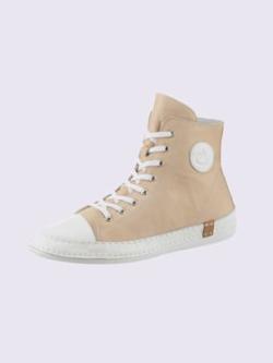 Baskets cuir nappa de vache, couleur blanc, taille 40 - helline