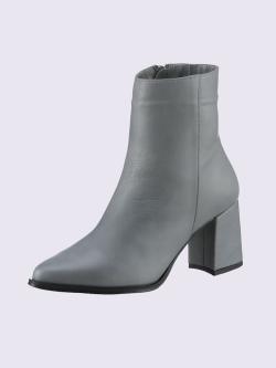 Bottines cuir nappa de vache, couleur gris, taille 39 - helline