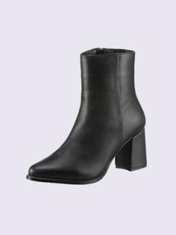 Bottines cuir nappa de vache, couleur noir, taille 41 - helline