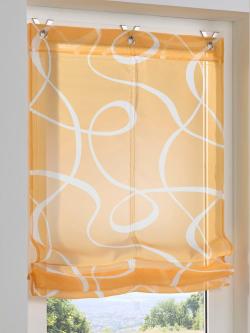 Store-bateau à œillets, couleur jaune, taille 140x80 cm, marque helline home - helline