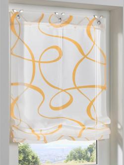 Store-bateau à œillets, couleur blanc, taille 140x120 cm, marque helline home - helline