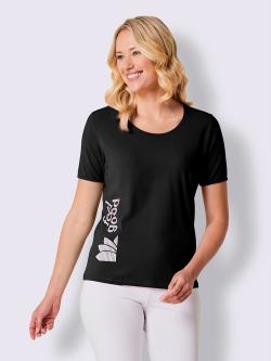T-shirt jersey fin, couleur noir, taille 38/40, marque feel good - helline