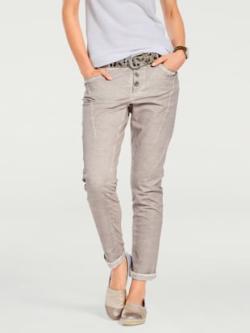 Pantalon en jersey coupe carotte, couleur marron, taille 48, marque Rick Cardona - helline