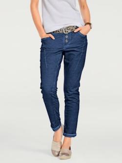 Pantalon en jersey coupe carotte, couleur bleu, taille 50, marque Rick Cardona - helline