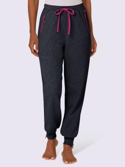 Pantelon de jogging glissières colorées, couleur bleu, taille 50/52, marque feel good - helline