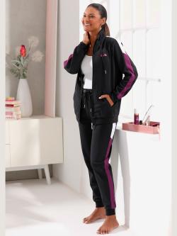 Veste matière sweat, couleur noir, taille 46/48, marque feel good - helline