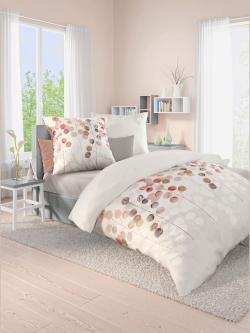 Linge de lit flanelle fine douce, couleur blanc, taille 80x80/155x220 cm, marque Biberna - helline