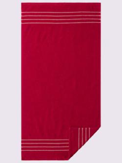 Serviette qualité luxe, couleur rouge - HELLINE
