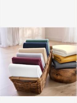 Drap-housse jersey moelleux au repassage superflu, coleur lie de vin - HELLINE