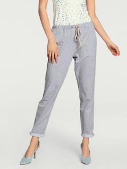 Pantalon de jogging coupe carotte, coleur gris-chiné - HELLINE