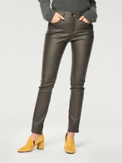 Pantalon effet ventre plat coupe skinny tendance, couleur vert, taille 44, marque Ashley Brooke - helline