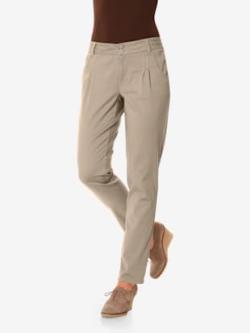 Pantalon chino coupe carotte, couleur marron, taille 42, marque Linea Tesini - helline