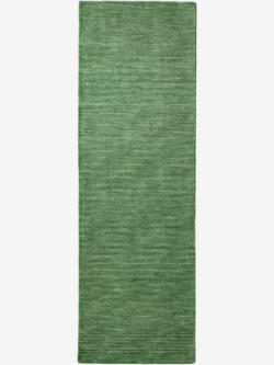 Tapis à poils longs tissé à la main, couleur vert - HELLINE